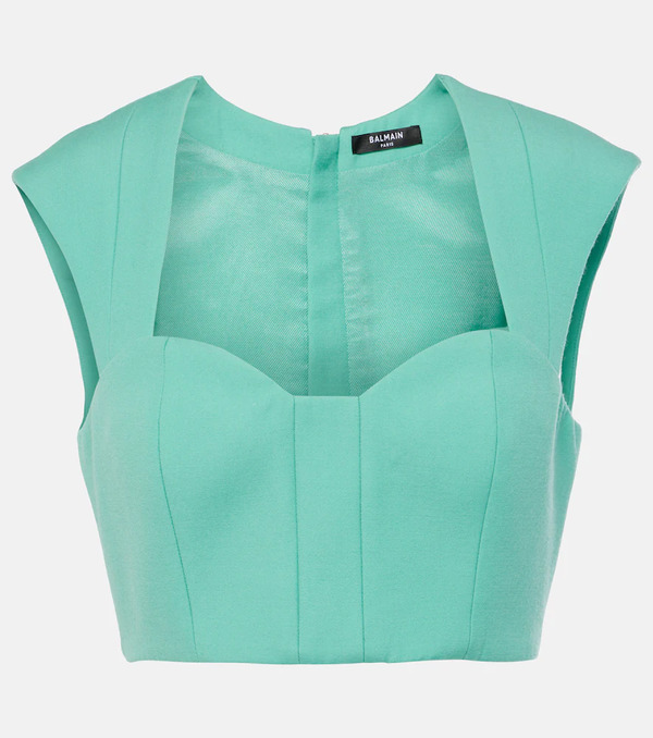  Balmain Balmain Wool Crop Top 