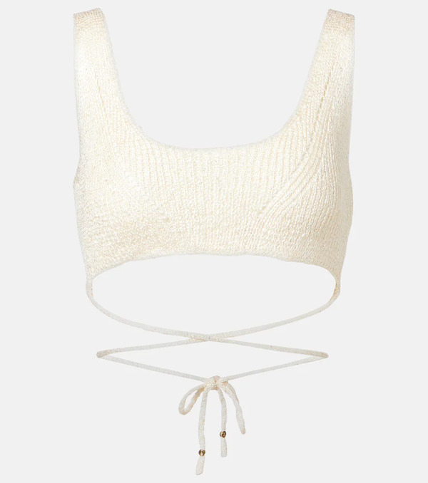  Bananhot Bananhot Alma Sequined Knitted Bikini Top 