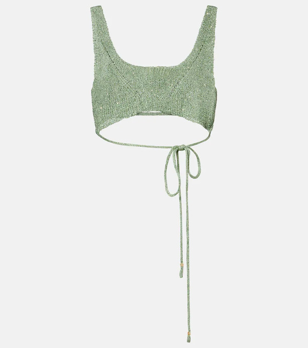  Bananhot Bananhot Alma Sequined Knitted Crop Top 