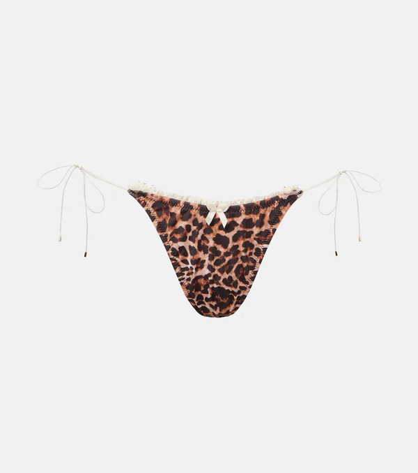  Bananhot Bananhot Flora Leopard-print Bikini Bottoms 