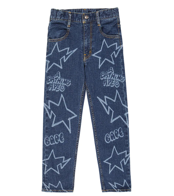  Bape Kids Bape Kids Printed Jeans 