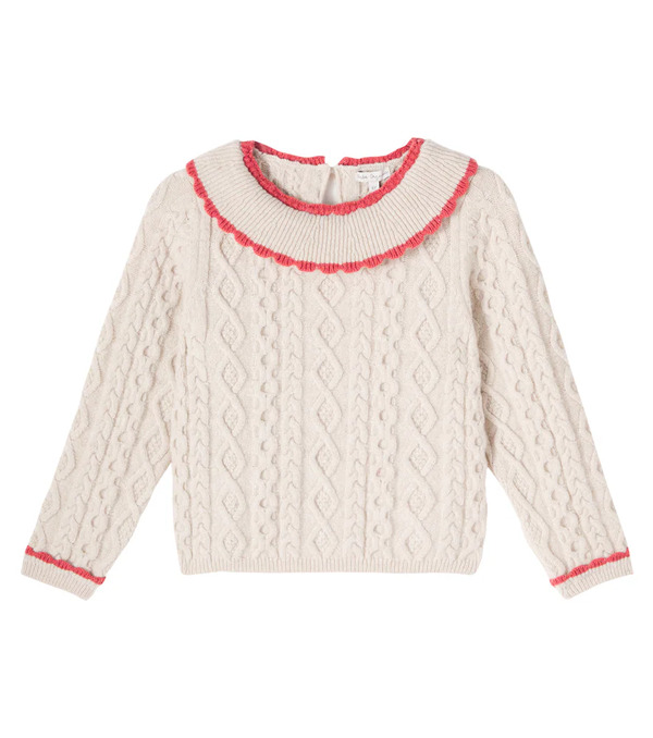  Bebe Organic Bebe Organic Sienna Cable-knit Wool-blend Sweater 