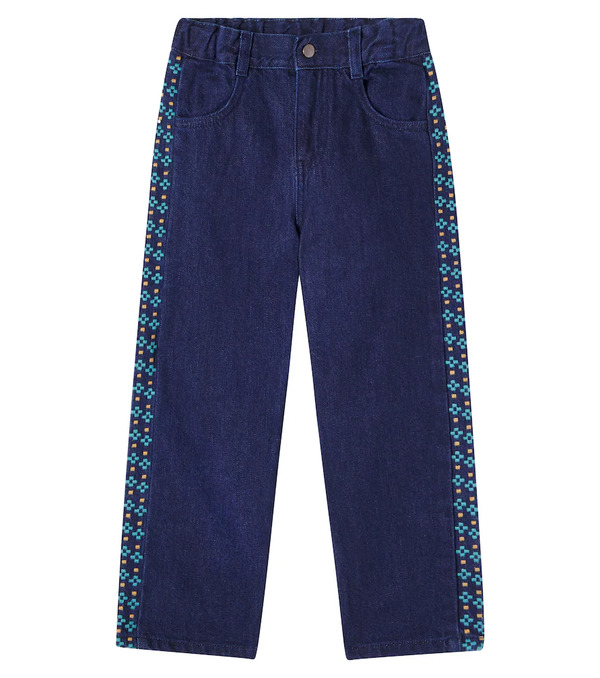  Bebe Organic Bebe Organic Tate Embroidered Wide-leg Jeans 