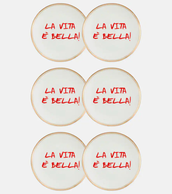  Bitossi Bitossi La Vita E Bella Set Of 6 Plates 