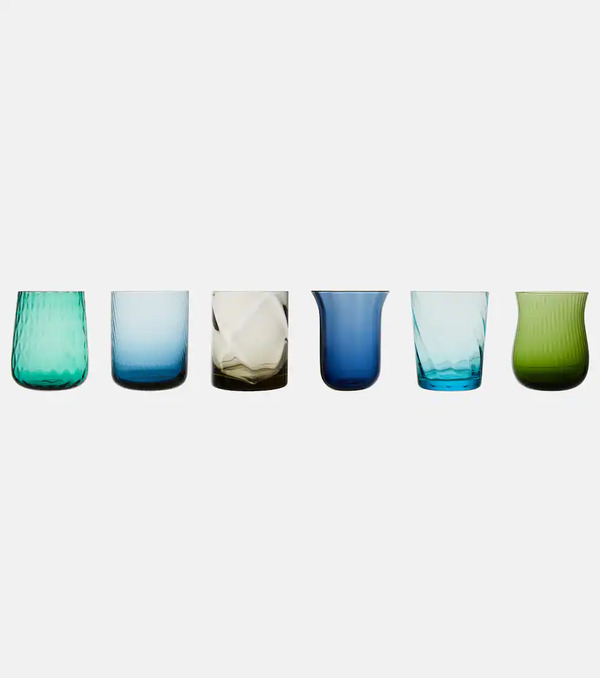  Bitossi Bitossi Set Of 6 Glass Tumblers 