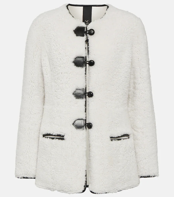  Blancha Blancha Leather-trimmed Shearling Jacket 