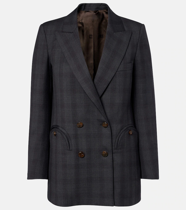  Blaze Milano Blaze Milano Everyday Checked Virgin Wool Blazer 