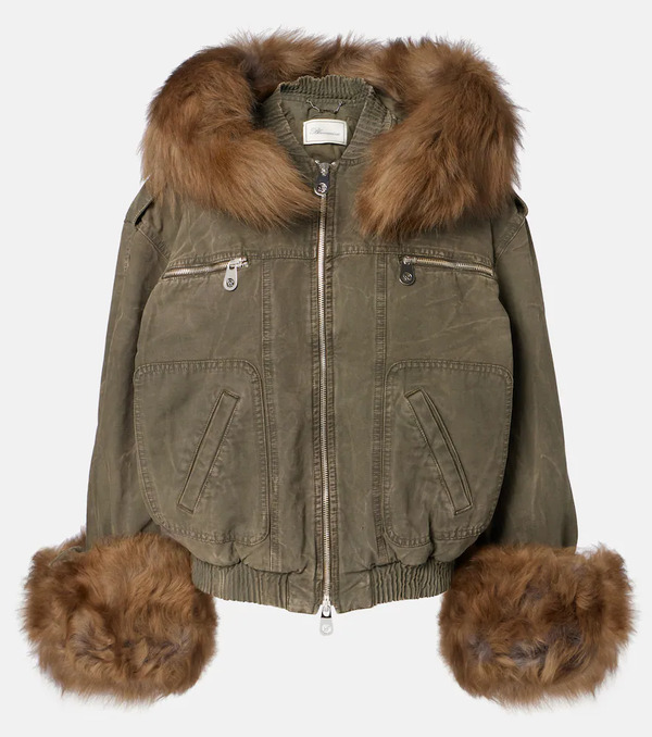  Blumarine Blumarine Cotton Canvas Bomber Jacket 