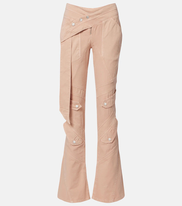  Blumarine Blumarine Cotton Canvas Flared Pants 