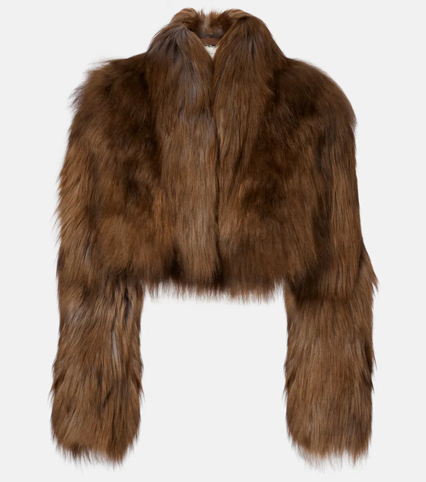  Blumarine Blumarine Cropped Shearling Jacket 
