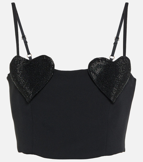  Blumarine Blumarine Crystal-embellished Cropped Top 
