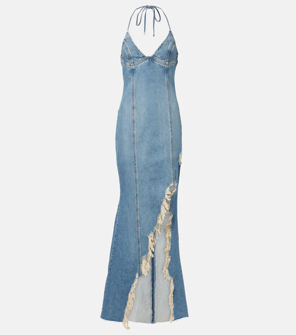  Blumarine Blumarine Denim Maxi Dress 