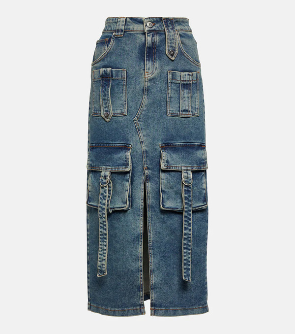  Blumarine Blumarine Denim Midi Skirt 