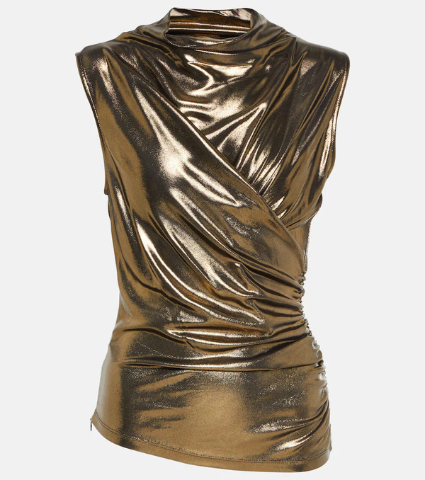  Blumarine Blumarine Draped Metallic Top 