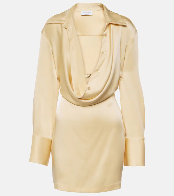  Blumarine Blumarine Draped Satin Minidress 