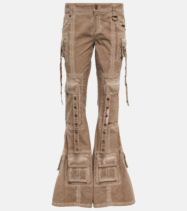  Blumarine Blumarine Embellished Low-rise Flared Jeans 