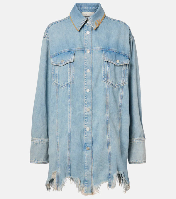  Blumarine Blumarine Embroidered Denim Overshirt 