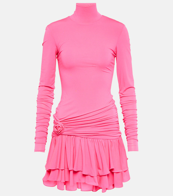  Blumarine Blumarine Floral-applique Gathered Minidress 