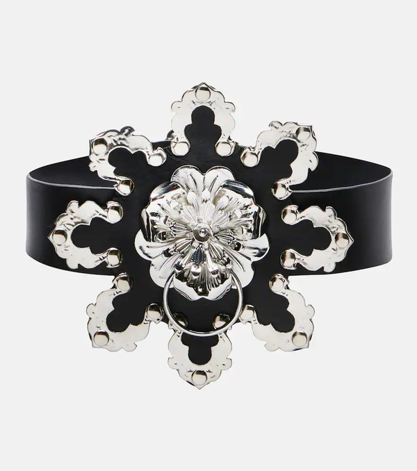  Blumarine Blumarine Floral Leather Belt 