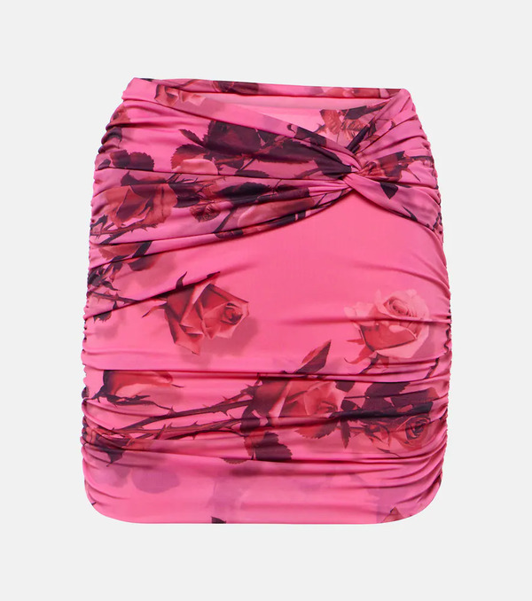  Blumarine Blumarine Floral Ruched Miniskirt 
