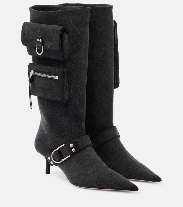  Blumarine Blumarine Jeanne Denim Knee-high Boots 