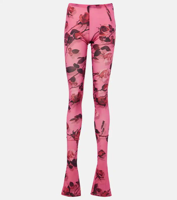  Blumarine Blumarine Semi-sheer Printed Leggings 