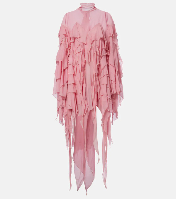  Blumarine Blumarine Tiered Chiffon Minidress 