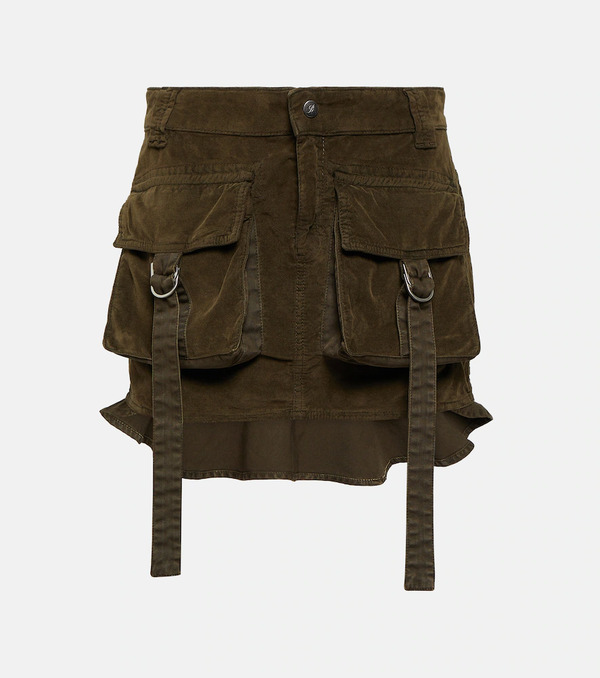  Blumarine Blumarine Velvet Cargo Miniskirt 