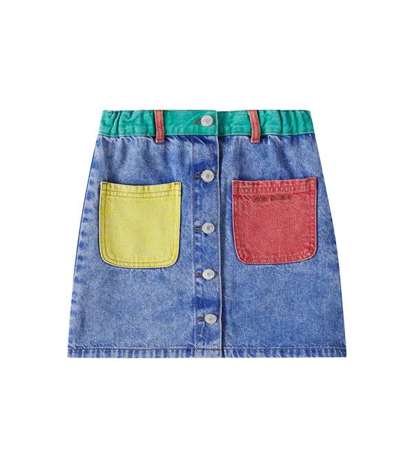  Bobo Choses Bobo Choses Colorblock Denim Skirt 