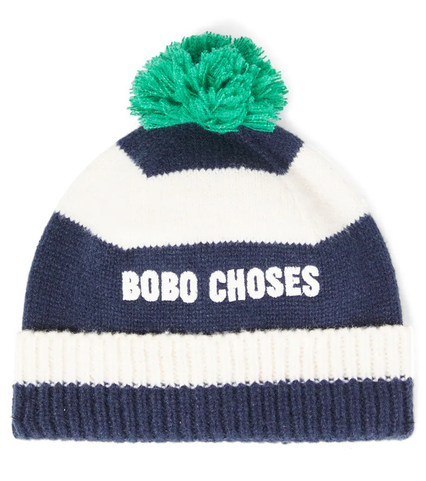  Bobo Choses Bobo Choses Logo Striped Beanie 