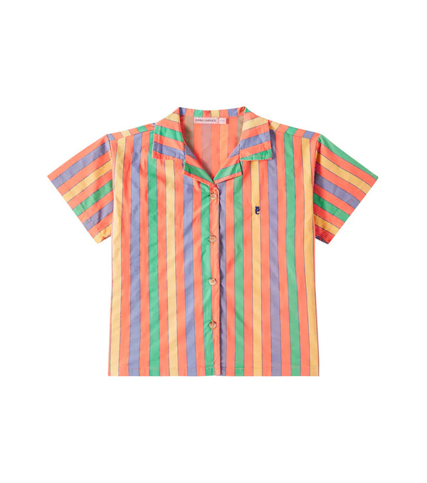  Bobo Choses Bobo Choses Striped Cotton-blend Shirt 