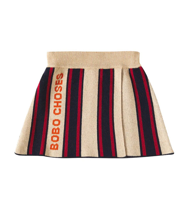  Bobo Choses Bobo Choses Striped Wool-blend Skirt 