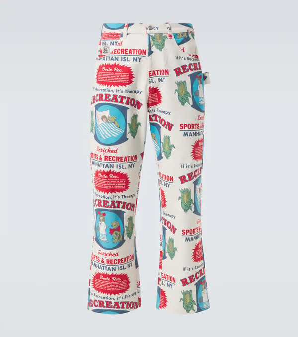  Bode Bode Enrichment Knolly Brook Cotton Straight Pants 