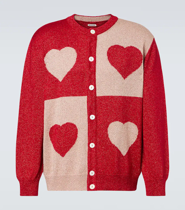  Bode Bode Lame Jacquard Cardigan 