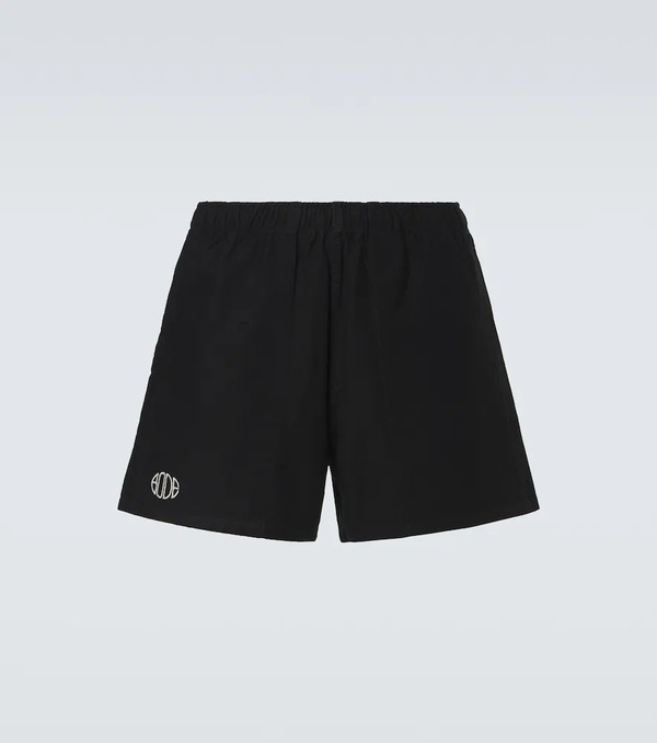  Bode Bode Logo Cotton Twill Bermuda Shorts 