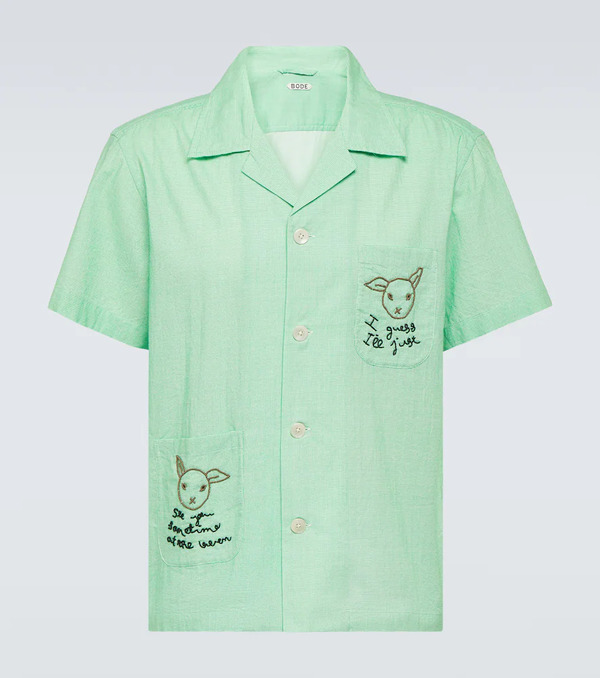  Bode Bode See You At The Barn Cotton Shirt 