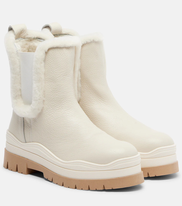  Bogner Bogner Arosa Shearling-lined Leather Ankle Boots 