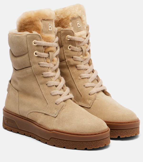  Bogner Bogner Calgary Shearling-lined Suede Lace-up Boots 