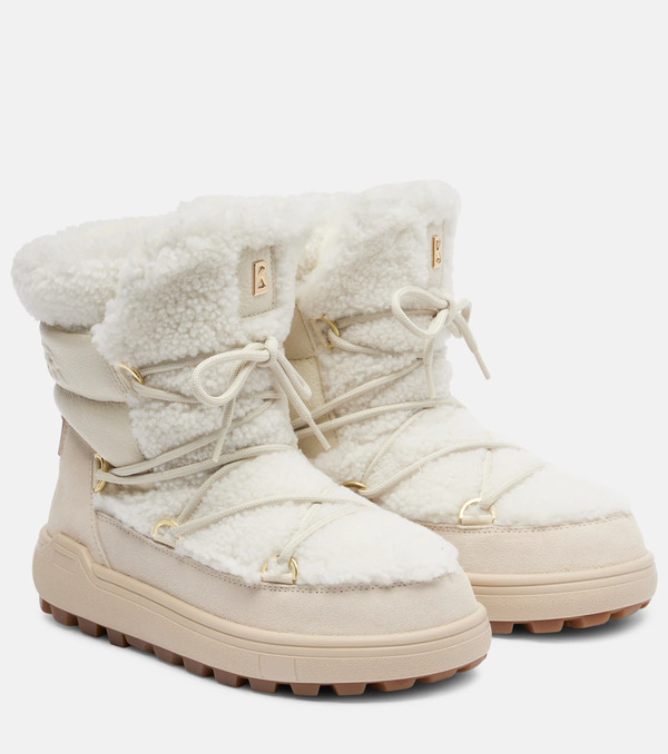  Bogner Bogner Chamonix Shearling-trimmed Suede Snow Boots 