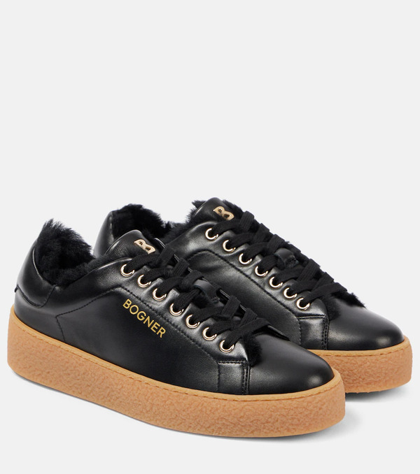  Bogner Bogner Lucerne Shearling-lined Leather Sneakers 