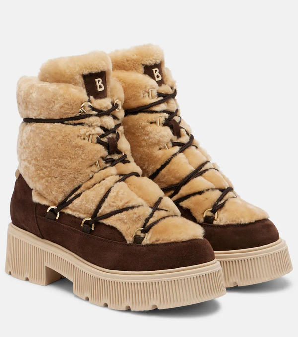  Bogner Bogner Turin Shearling And Suede Ankle Boots 