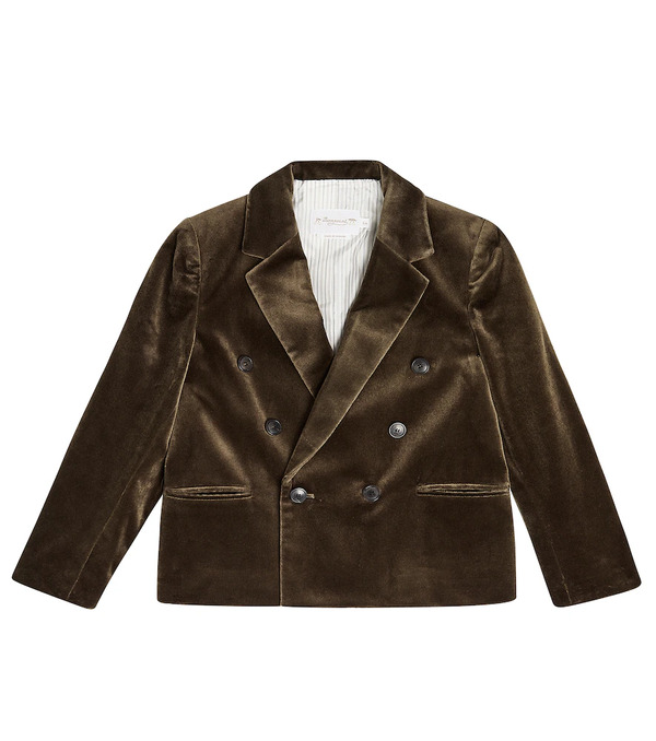  Bonpoint Bonpoint Adam Double-breasted Velvet Blazer 
