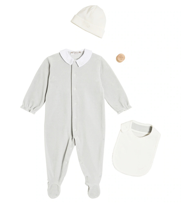  Bonpoint Bonpoint Baby Onesie, Hat And Bib Set 