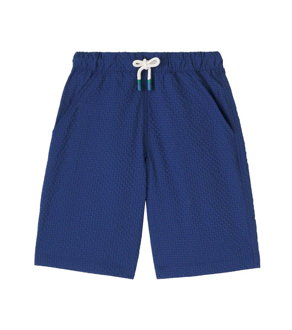  Bonpoint Bonpoint Ethan Checked Patch-applique Shorts 