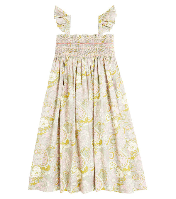  Bonpoint Bonpoint Frances Printed Smoked Cotton Dress 