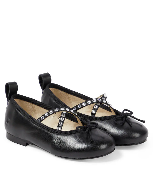  Bonpoint Bonpoint Gae Leather Ballet Flats 
