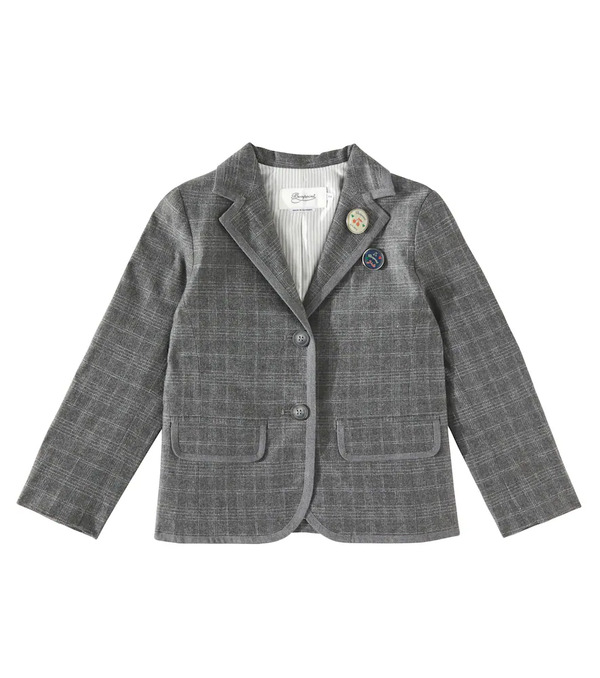  Bonpoint Bonpoint Ginevra Checked Flannel Blazer 