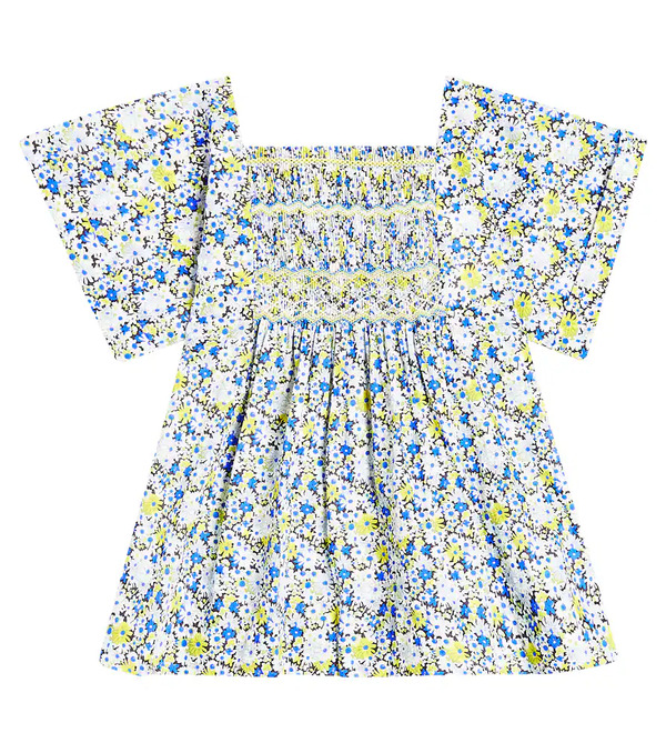  Bonpoint Bonpoint Pays Smocked Floral Blouse 