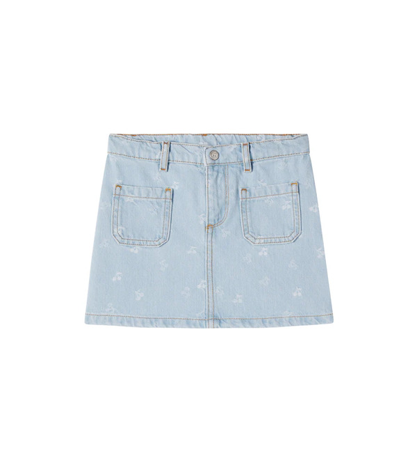  Bonpoint Bonpoint Tison Printed Denim Skirt 