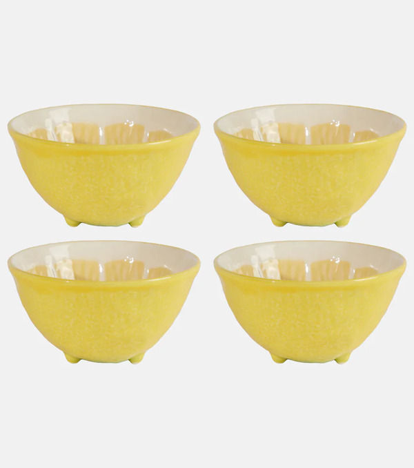  Bordallo Pinheiro Bordallo Pinheiro Lemon Set Of 4 Ceramic Bowls 